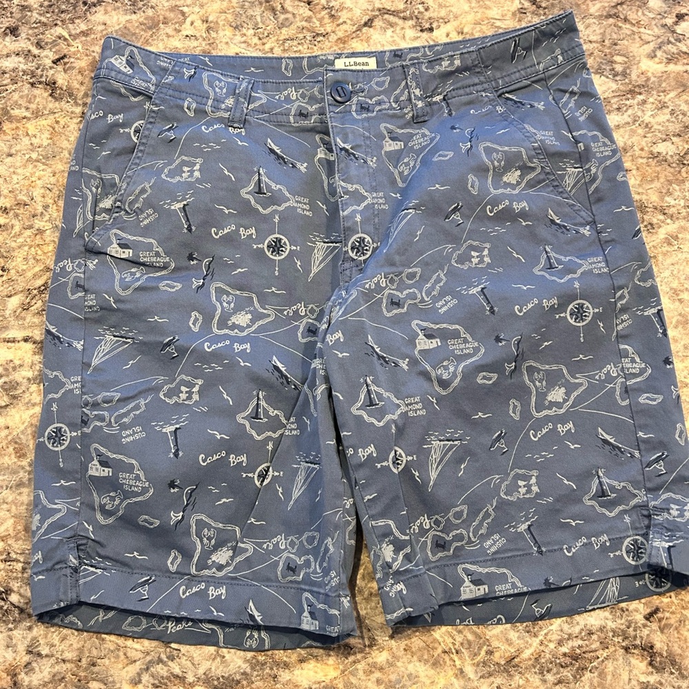 Ladies L.L. Bean Blue Favorite Fit Shorts